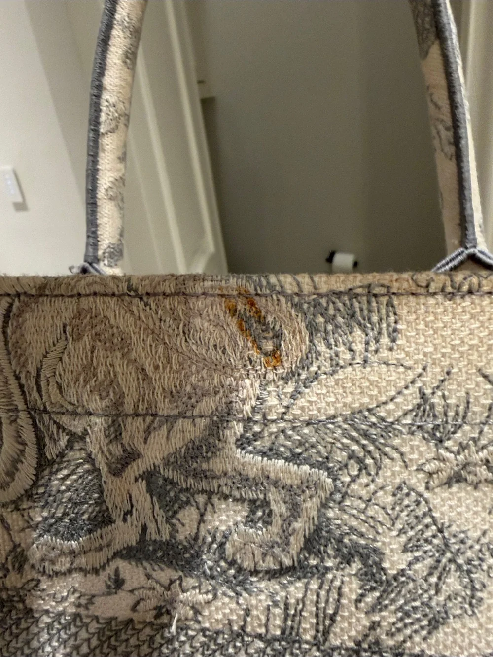 Dior Beige & Gray Christian Dior Book Tote
